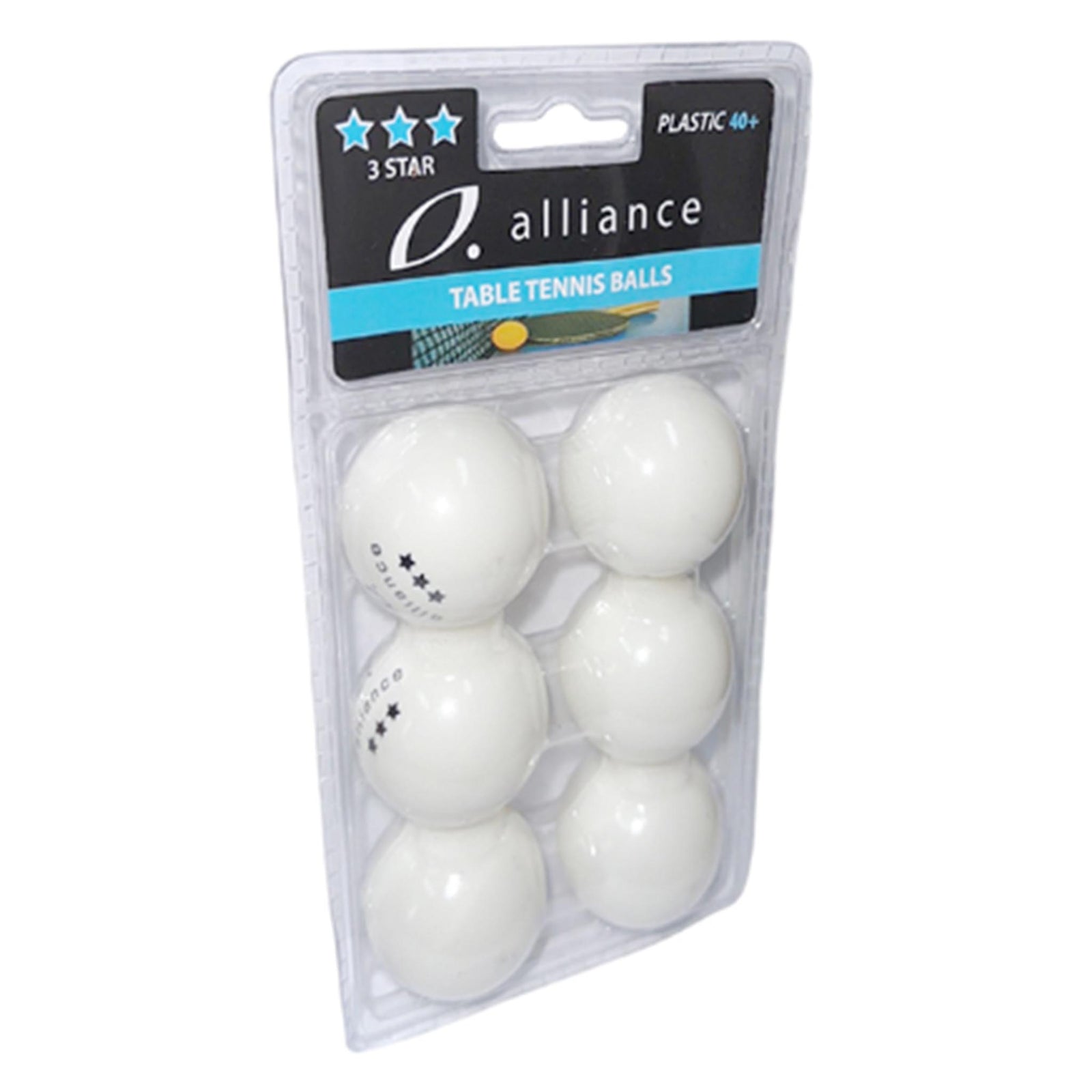 Alliance 3 Star Table Tennis Balls (6 Pack) - Kingsgrove Sports
