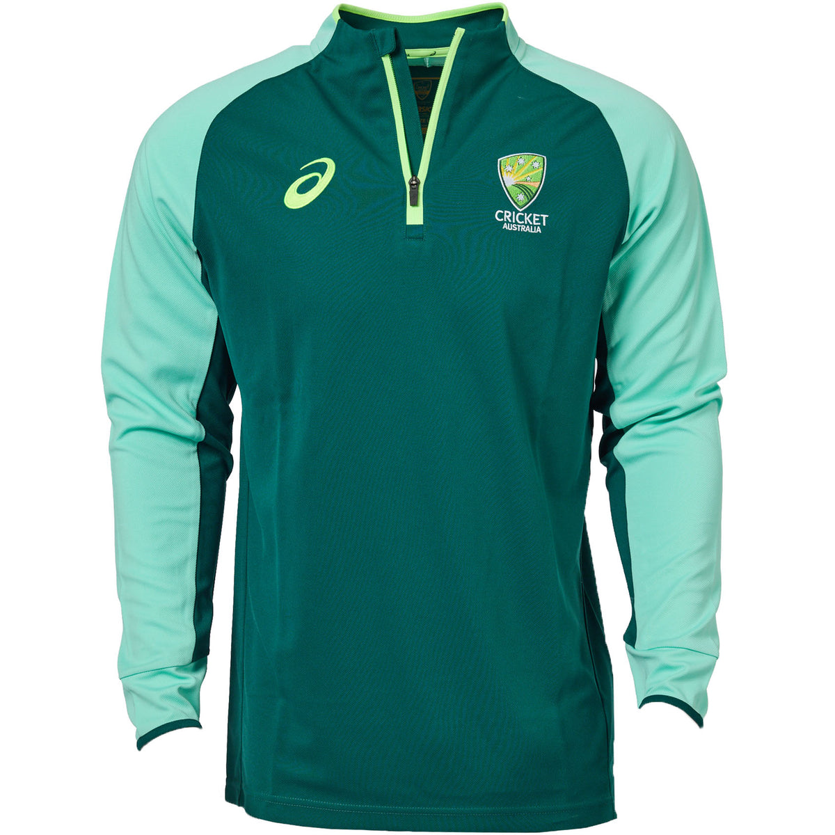 Asics Cricket Australia 26 Long Sleeve 1/4 Zip Training Top