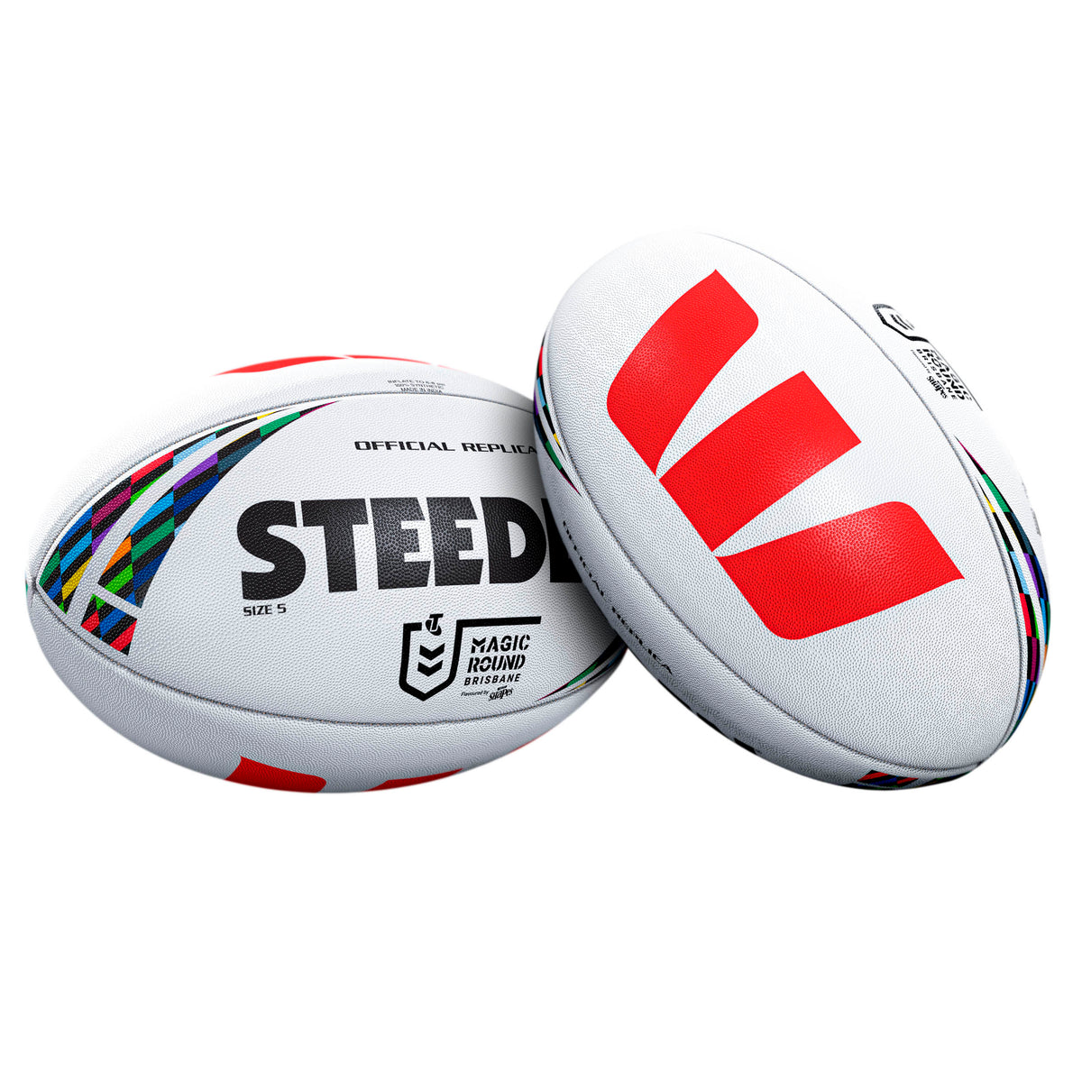 Steeden NRL Magic Round Replica Rugby League Ball - Kingsgrove Sports