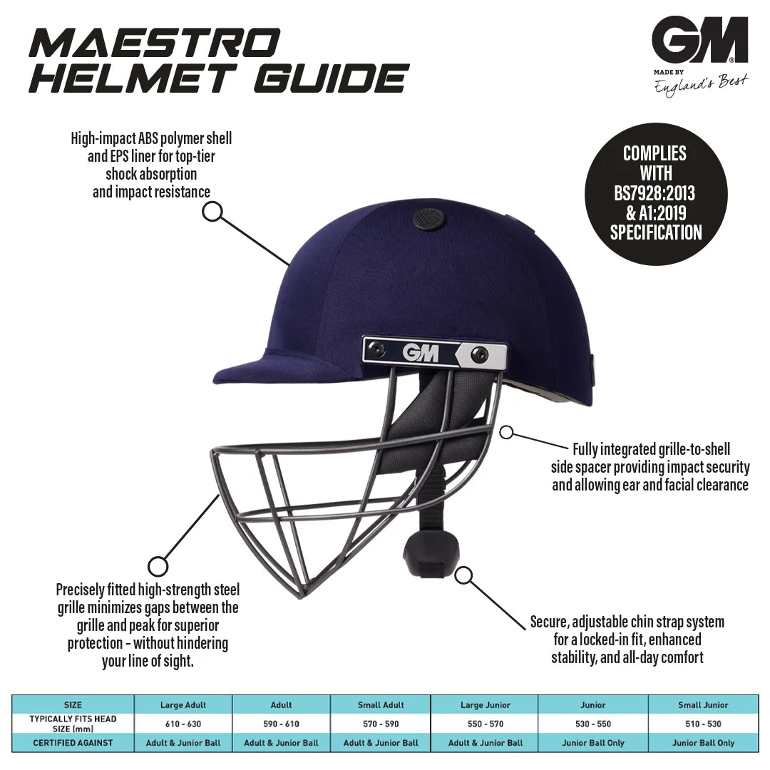 GM Maestro Cricket Helmet