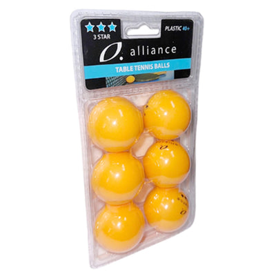 Alliance 3 Star Table Tennis Balls (6 Pack)
