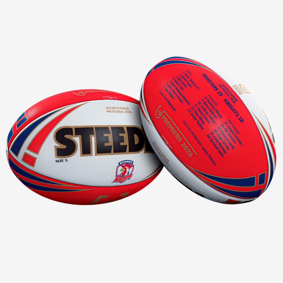 Steeden Sydney Roosters 2026 Premiers Ball (Delivery December 2026)