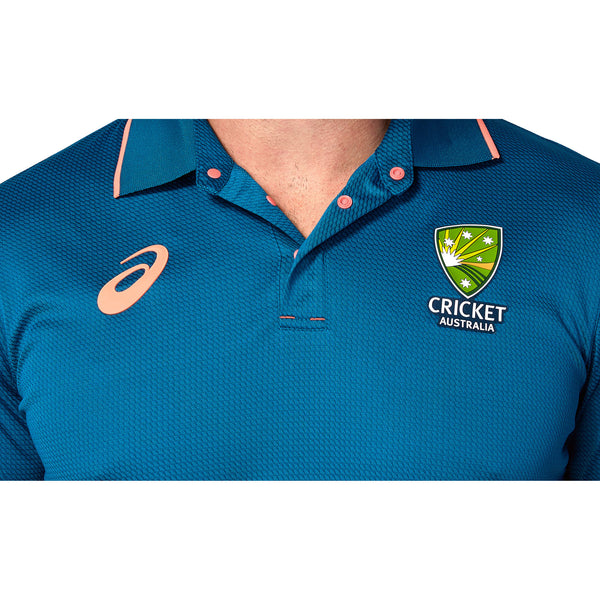Asics Cricket Australia 22 Media Polo Kingsgrove Sports